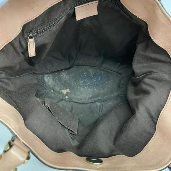 Gucci Tote Bag GG Canvas 211983 Leather Pink Beige Champagne Women's - Picture 3 of 16